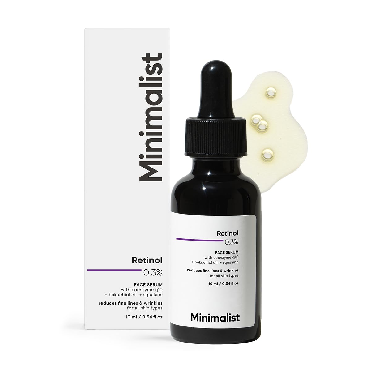Minimalist Anti-Aging Night Serum with 0.3% Retinol & Q10