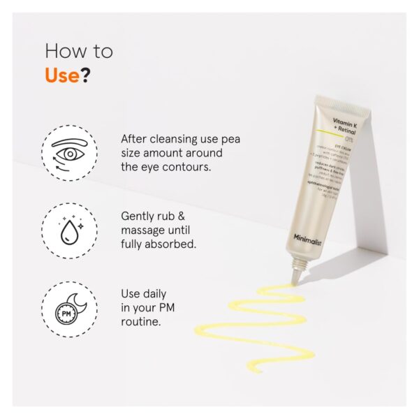 Minimalist Vitamin K + Retinal 01% Under Eye Cream - Image 2