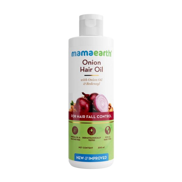 Mamaearth Onion Hair Oil with Onion Oil & Redensyl for Hair Fall Control