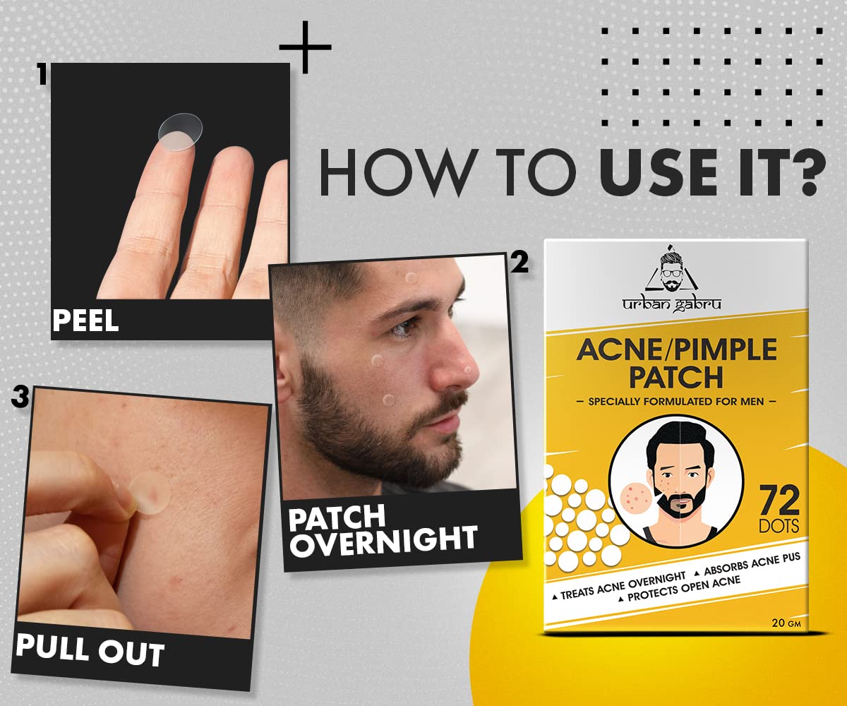 UrbanGabru Acne Pimple Patch - 72 Invisible Facial Stickers | Active Acne Absorbing Patch - Image 3