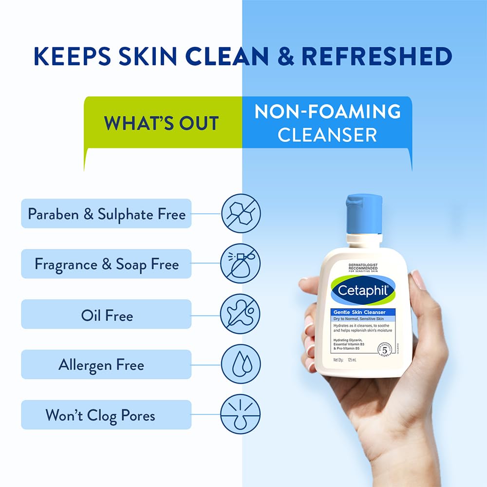 Cetaphil Paraben, Sulphate-Free Gentle Skin Hydrating Face Cleanser with Niacinamide - Image 3